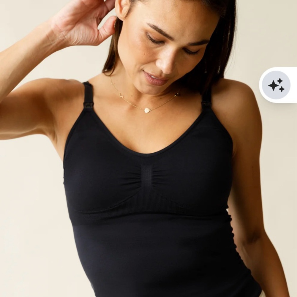 Kindred Bravely Simply Sublime Maternity & Nursing Tank Black (Busty E–I) Small